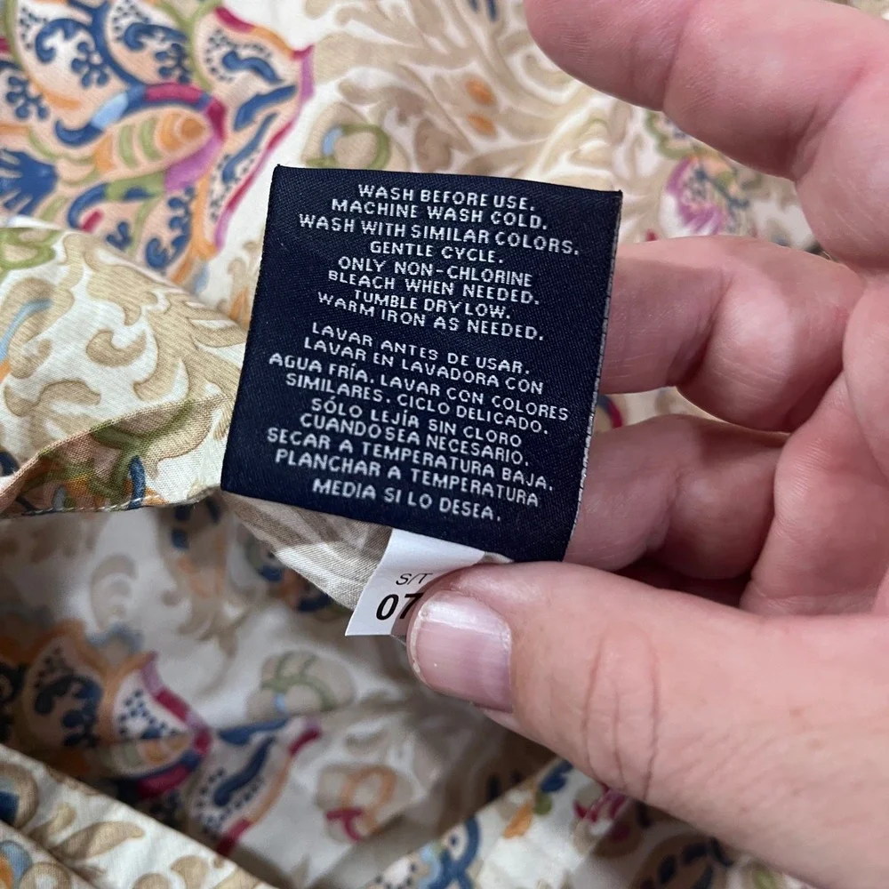 Chaps Ralph Lauren Marrakesh King Pillow Shams Set 2 Paisley Cotton Excellent
